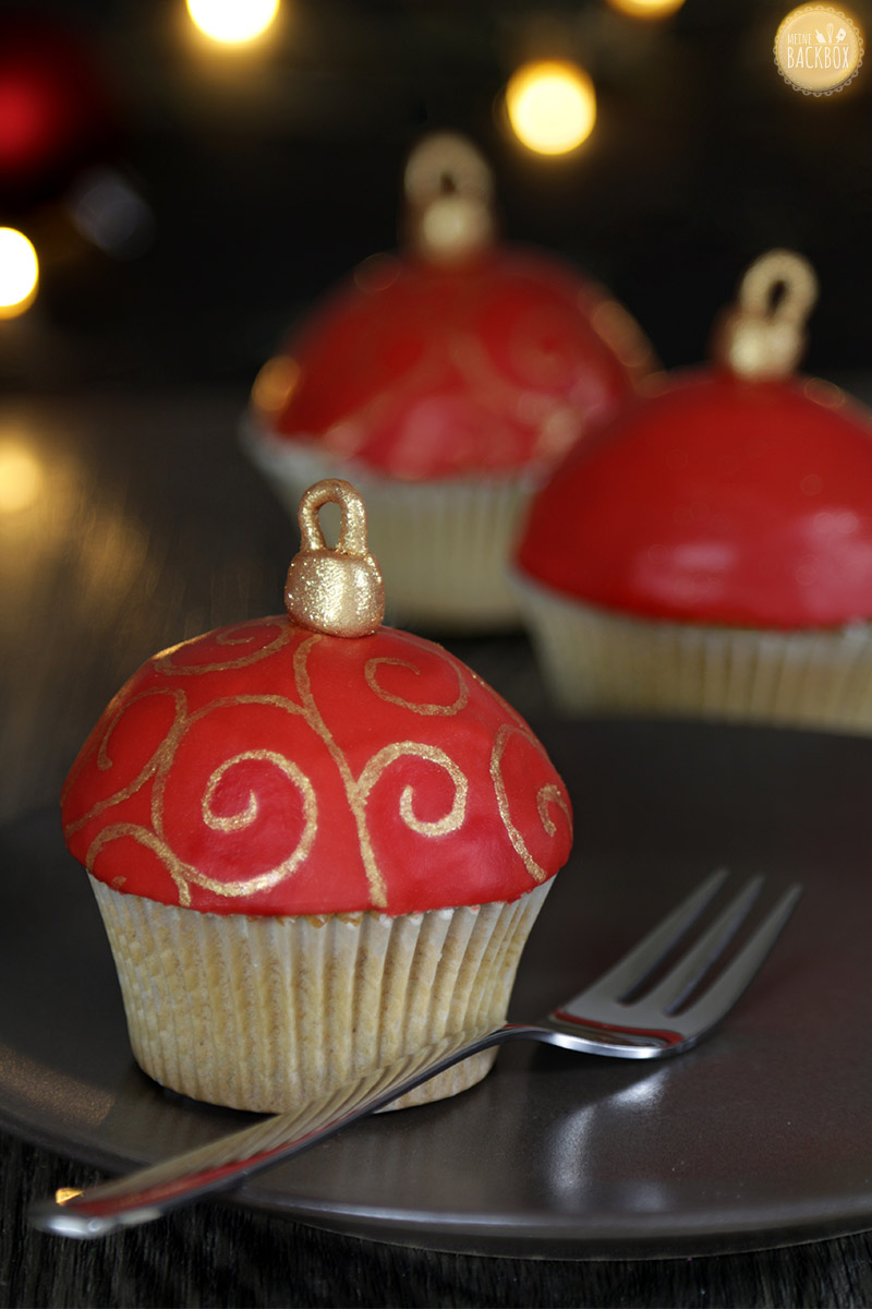 Christbaumkugel Cupcakes Rezept Weihnachtsbox