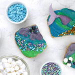 Mermaid Toast mit Schoko Aufstrich