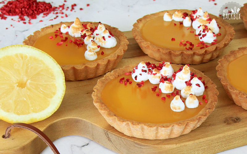 Lemon Tartelettes mit Baiser und Himbeeren