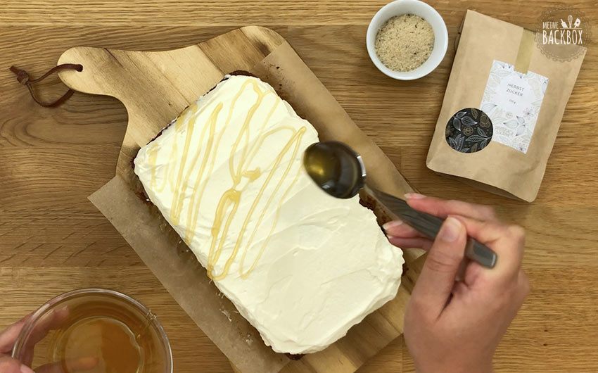Süßkartoffel Brownies Rezept mit Mascarpone-Creme und Honig