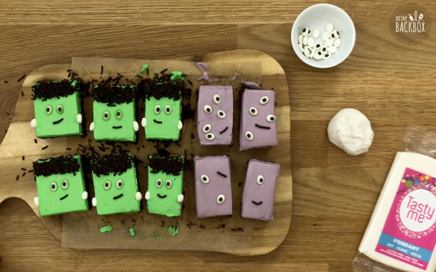 Halloween Rezept: Süßkartoffel Brownies mit Mascarpone-Creme und Honig
