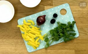 Focaccia Garden Rezept: Gemüse vorbereiten