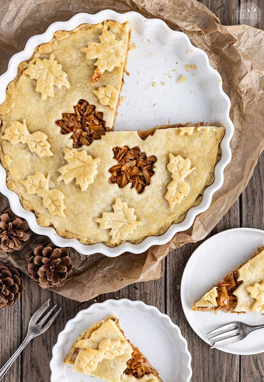 Herbstliches Barbeque Jackfruit Pie Rezept