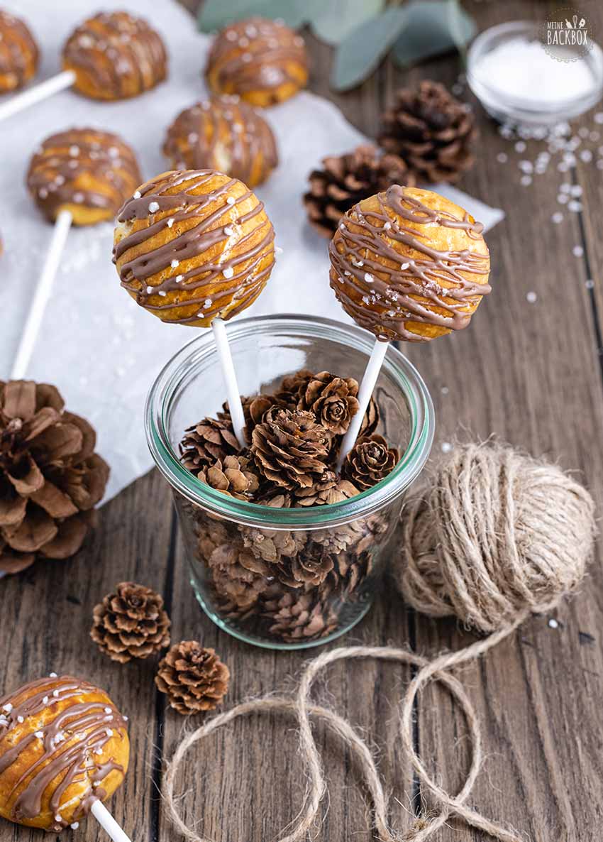 Laugenbrezel Pops Rezept mit Schokolade und Salz