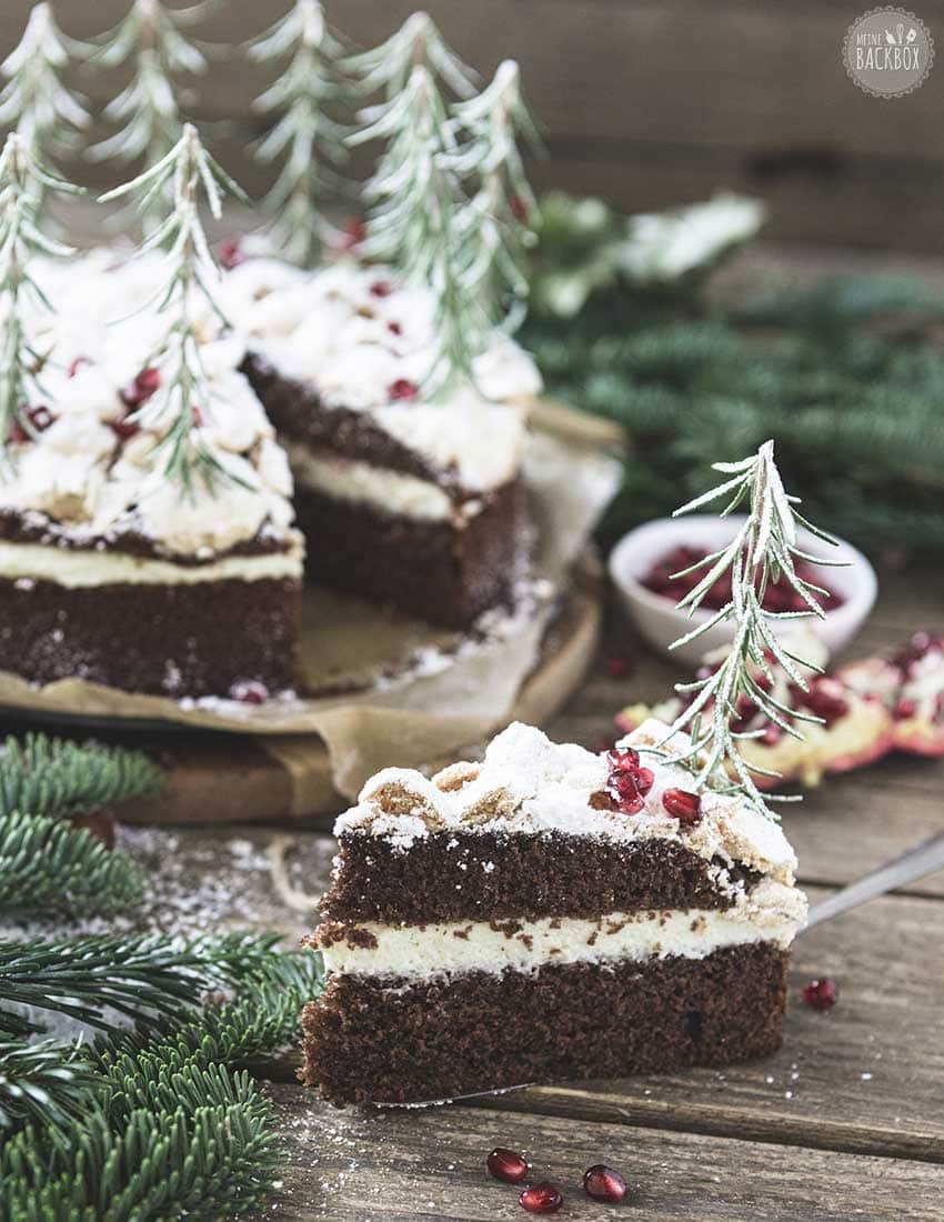 Schneegestöber Torte mit Vanille Mousse