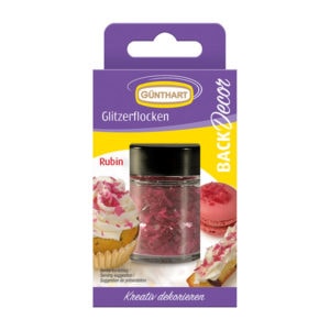 Günthart Glitzerflocken Rubin
