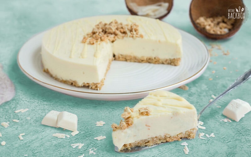 No Bake Cheesecake mit Kokos & Weißer Schokolade