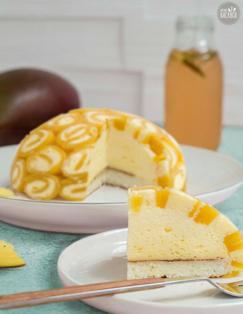 Mango-Vanille Charlotte mit Reismehl Pancake