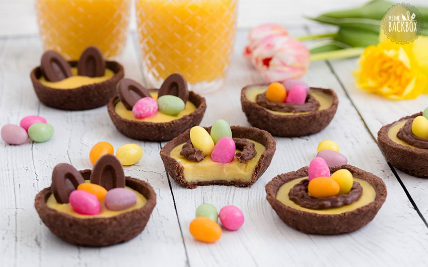 Osternest Tartelettes mit Orangencreme