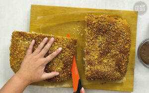 Bienenstich Rezept: Teig halbieren