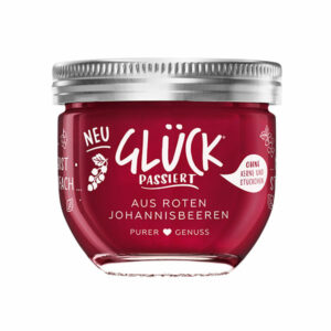 Glück passiert aus Roten Johannisbeeren