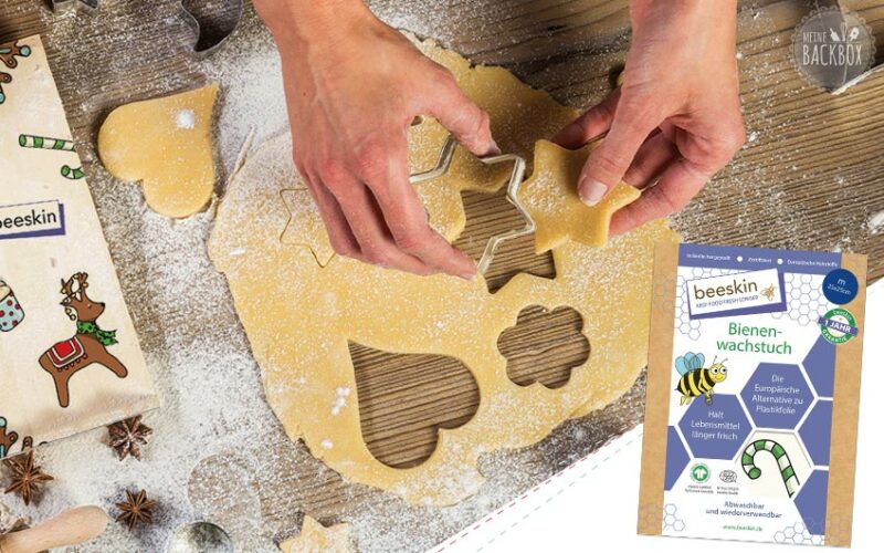 Sneak Weihnachtsbox Plätzchen backen Beeskin Bienenwachstuch