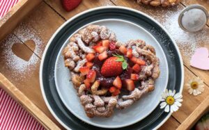 Herz-Strauben zum Valentinstag von Nicoles Zuckerwerk