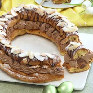 Paris Brest Osterei mit Schokosahne