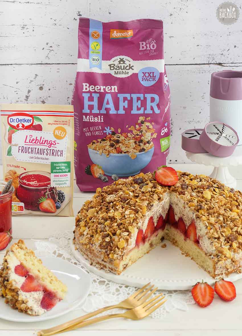 Maulwurfkuchen mit Produkten aus der Box