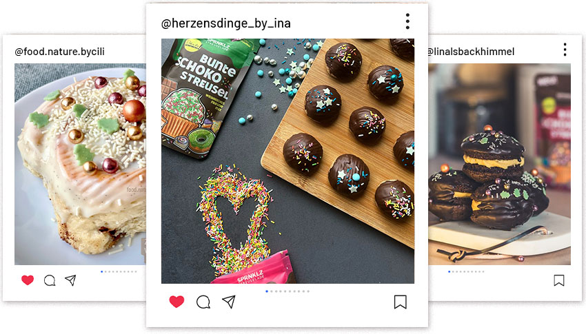 Creator-Content der brands you love Aktion mit Streuselade