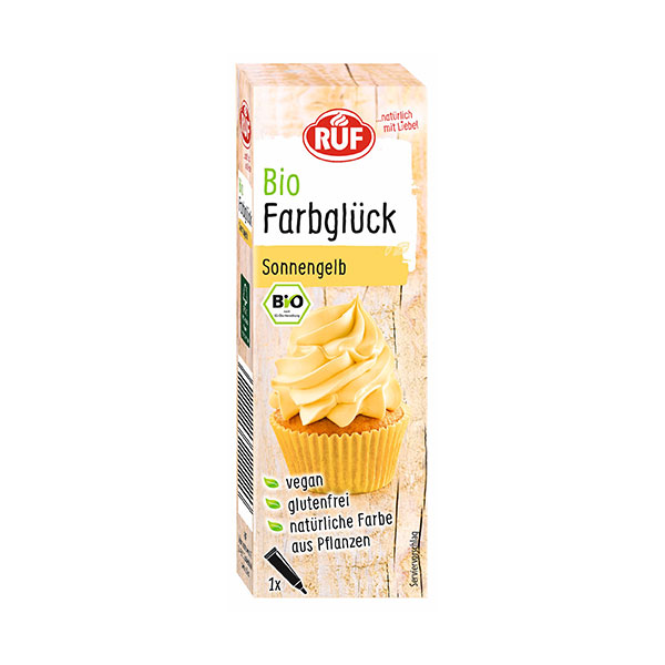 RUF Bio Farbglück Lebensmittelfarbe Sonnengelb