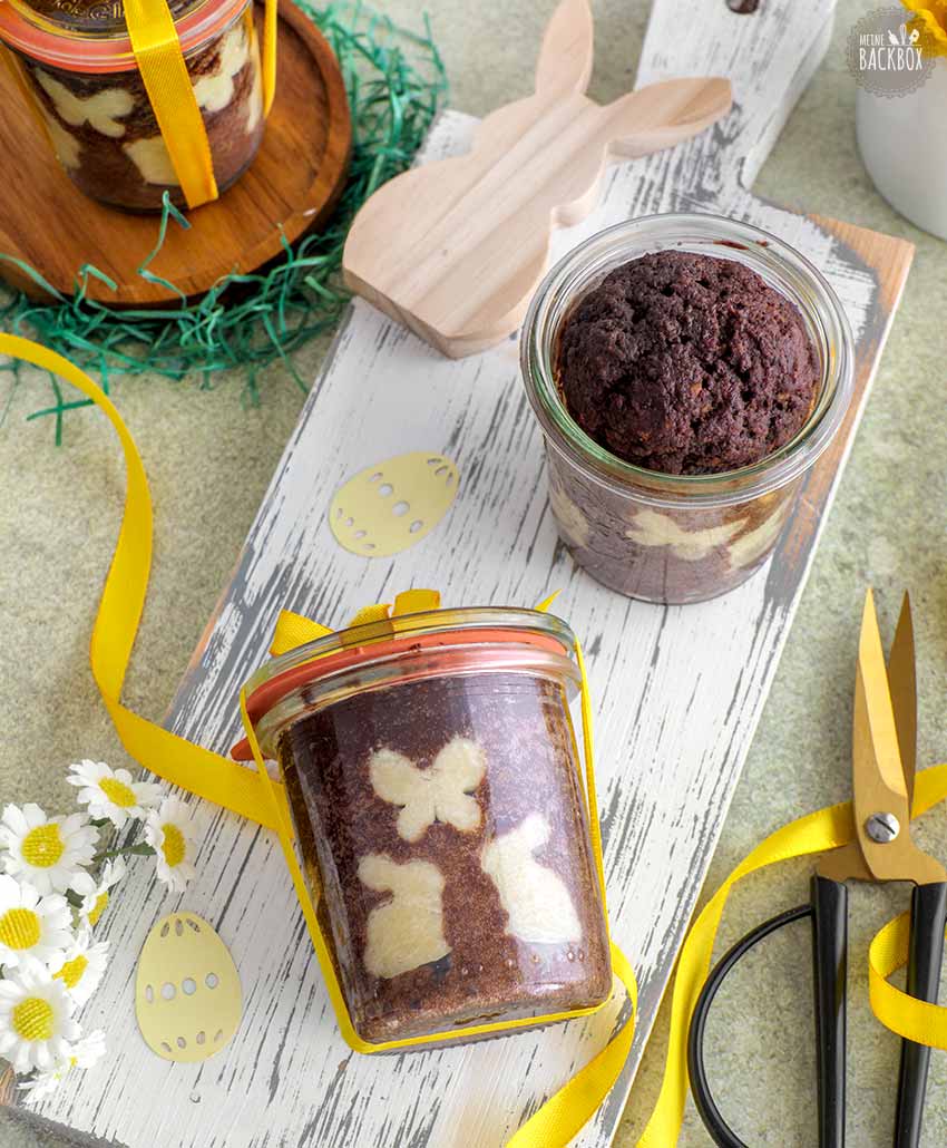 Rübli Schokokuchen im Glas – Kuchen im Weckglas einkochen