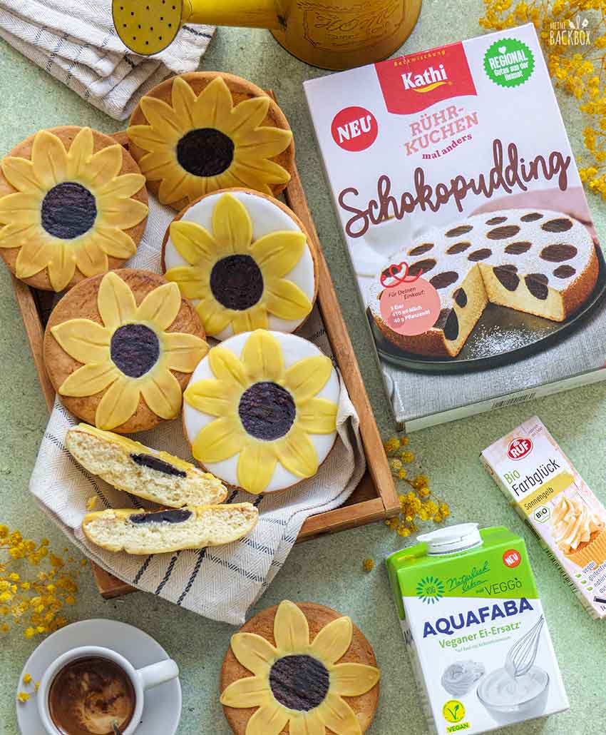 Sonnenblumen Amerikaner mit Produkten aus der Box