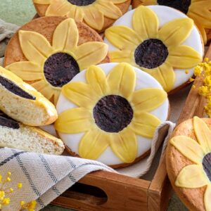 Sonnenblumen Amerikaner mit Royal Icing ohne Ei