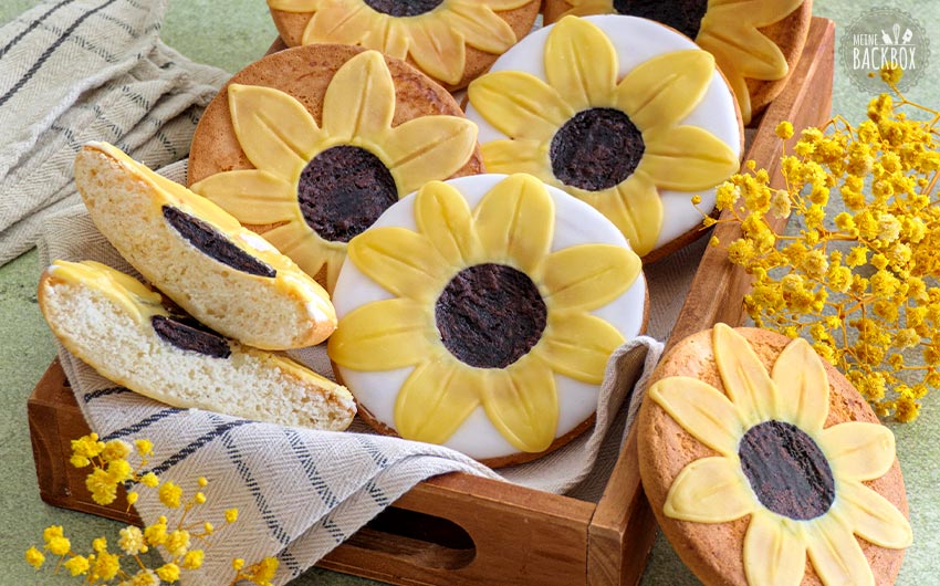 Sonnenblumen Amerikaner mit Royal Icing ohne Ei