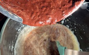 Milchreis Brownies Rezept: Milchreismasse unterheben