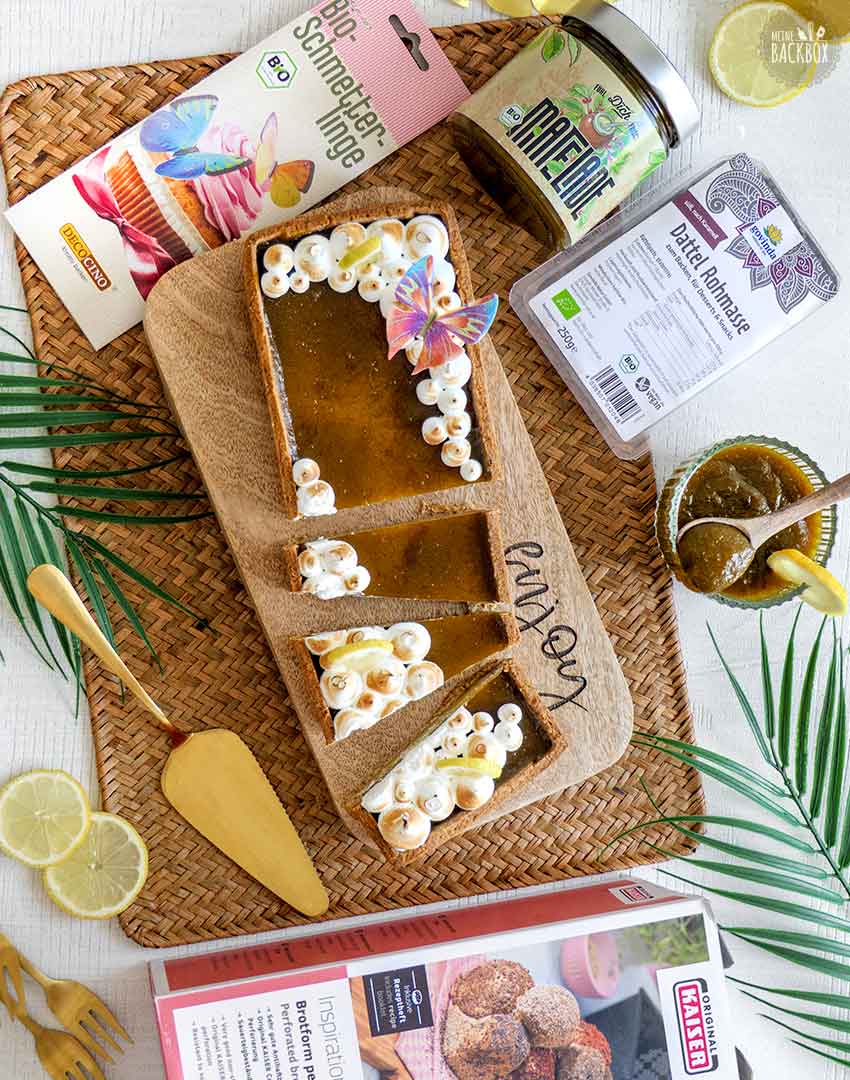 Tarte Amandine mit allen Produkten aus der Sommerbox
