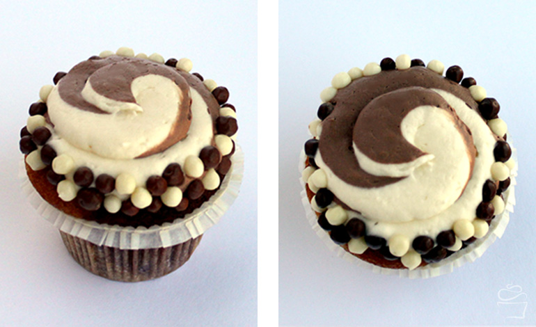 Black White Cupcake