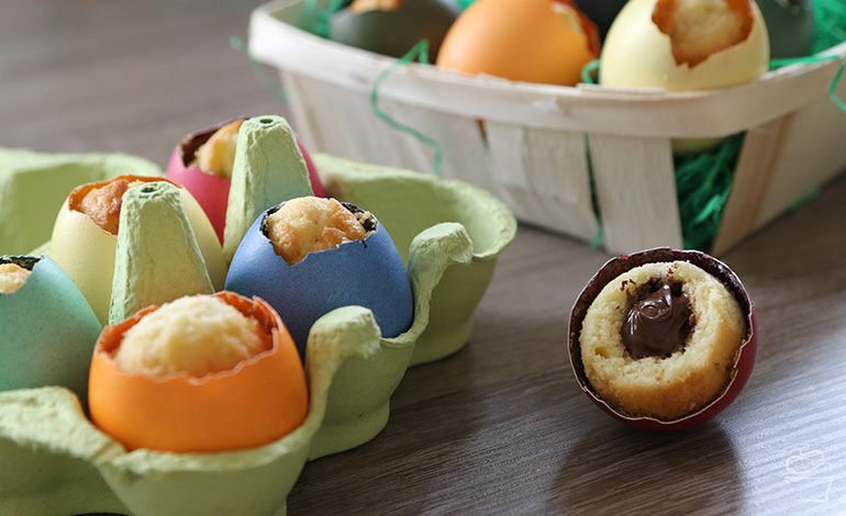 Kuchen in Ostereiern