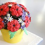 Mohnblumen Strauss Cupcakes Torte