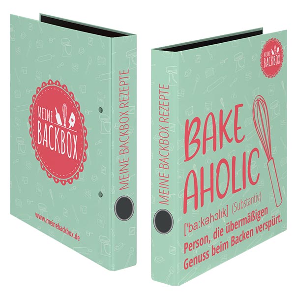 Rezeptordner BAKEAHOLIC zum Sammeln deiner Rezeptkarten von Meine Backbox