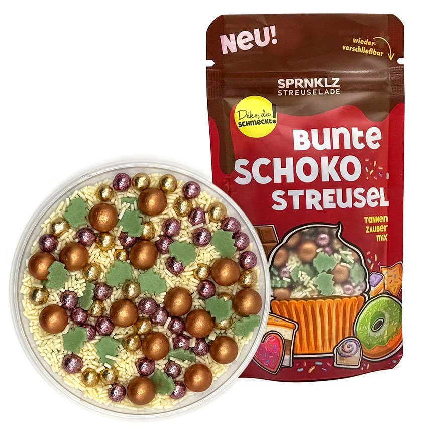 SPRNKLZ Streuselade – Bunte Schokostreusel Tannenzauber Mix