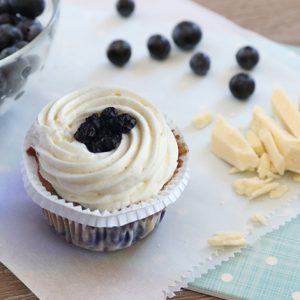 White Blueberry Cupcakes