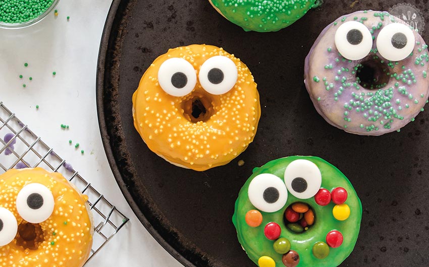 Beste Halloween Rezepte: Halloween Monster Donuts