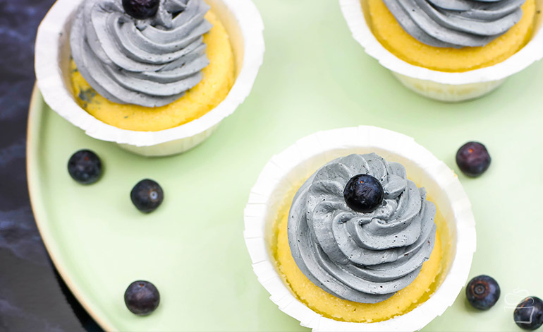 Blaubeer Cupcakes Blogparade L'universe de la petite lulu