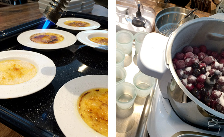 Creme brulee Kirschsorbet Prep&Cook