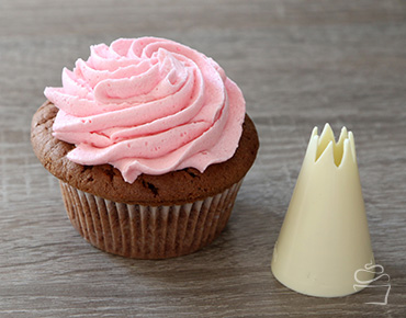 Cupcake Spritztechniken Spritztülle offener Stern