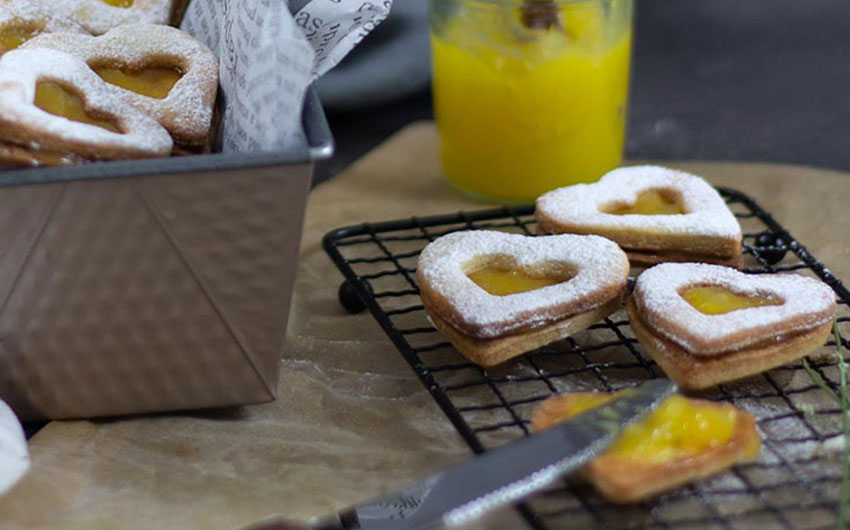 Lemon Curd Herzkekse zum Muttertag von Kleid und Kuchen