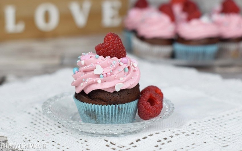Lieblingsgeschmack Schoko-Himbeer-Cupcakes