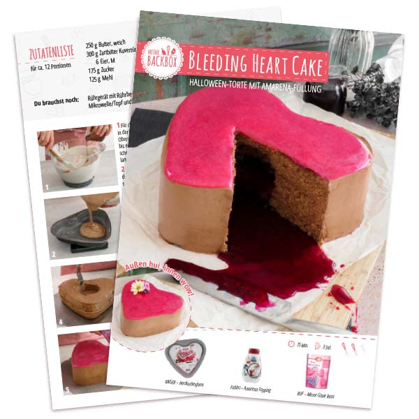 Rezeptkarte zum Download: Bleeding Heart Cake
