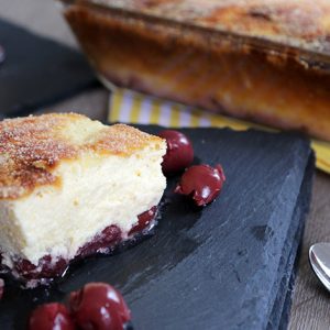 Quarkauflauf mit Kirschen