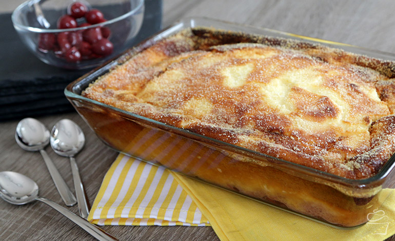 Quarkauflauf mit Kirschen